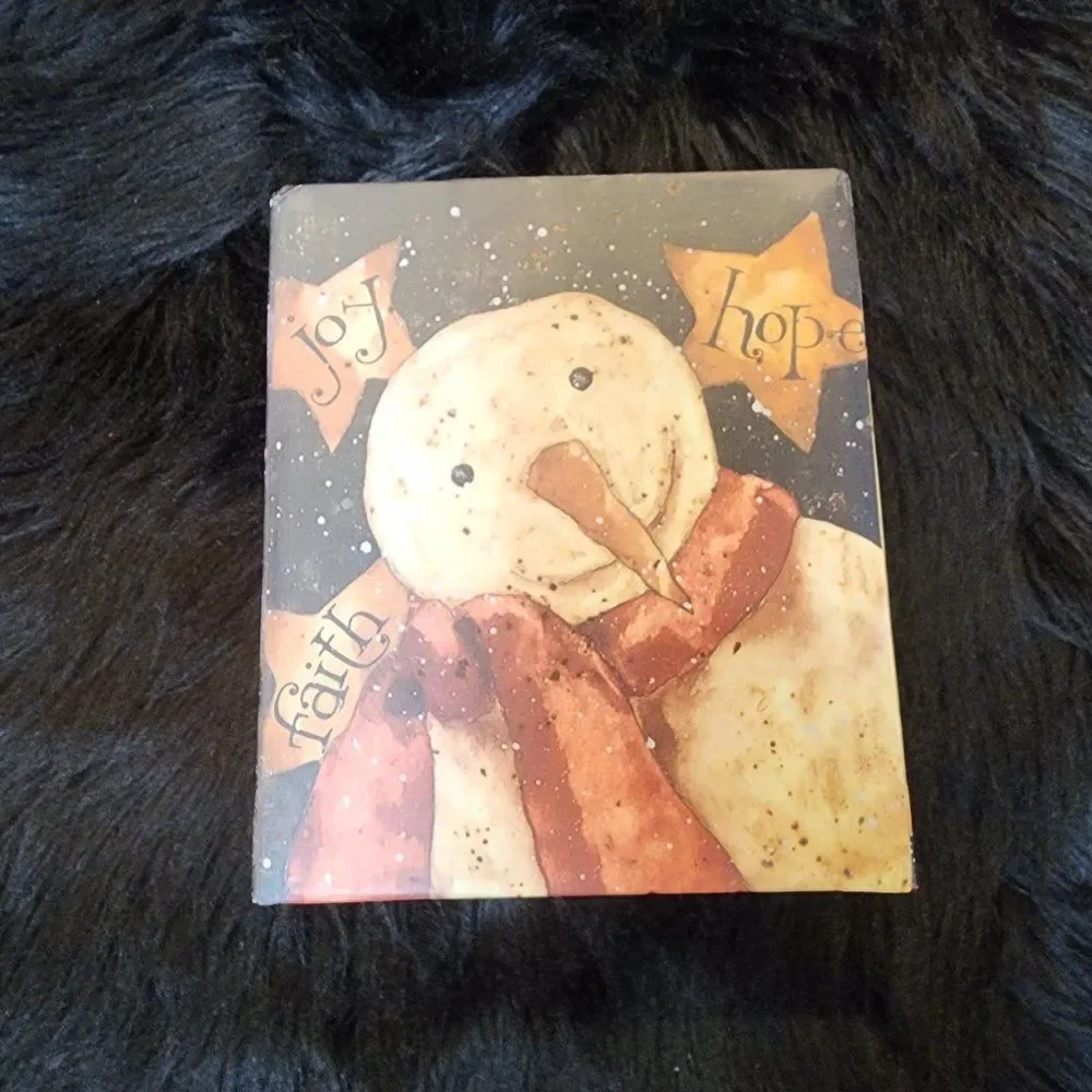 Bob’s Boxes Primitives Christmas Snowman Kleenex Tissue Box Cover